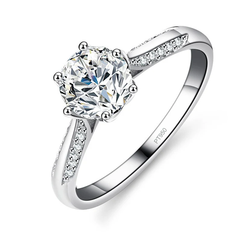 Moissanite Engagement Ring 1 Carat - Lumira 1 Karat Moissanit-Verlobungsring Platin PT950