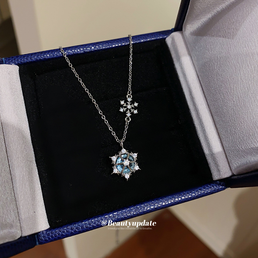 Funkelnde Eiskristall-Schneefl – Layered Pendant Necklace Aesthetic Bewertung und Preis