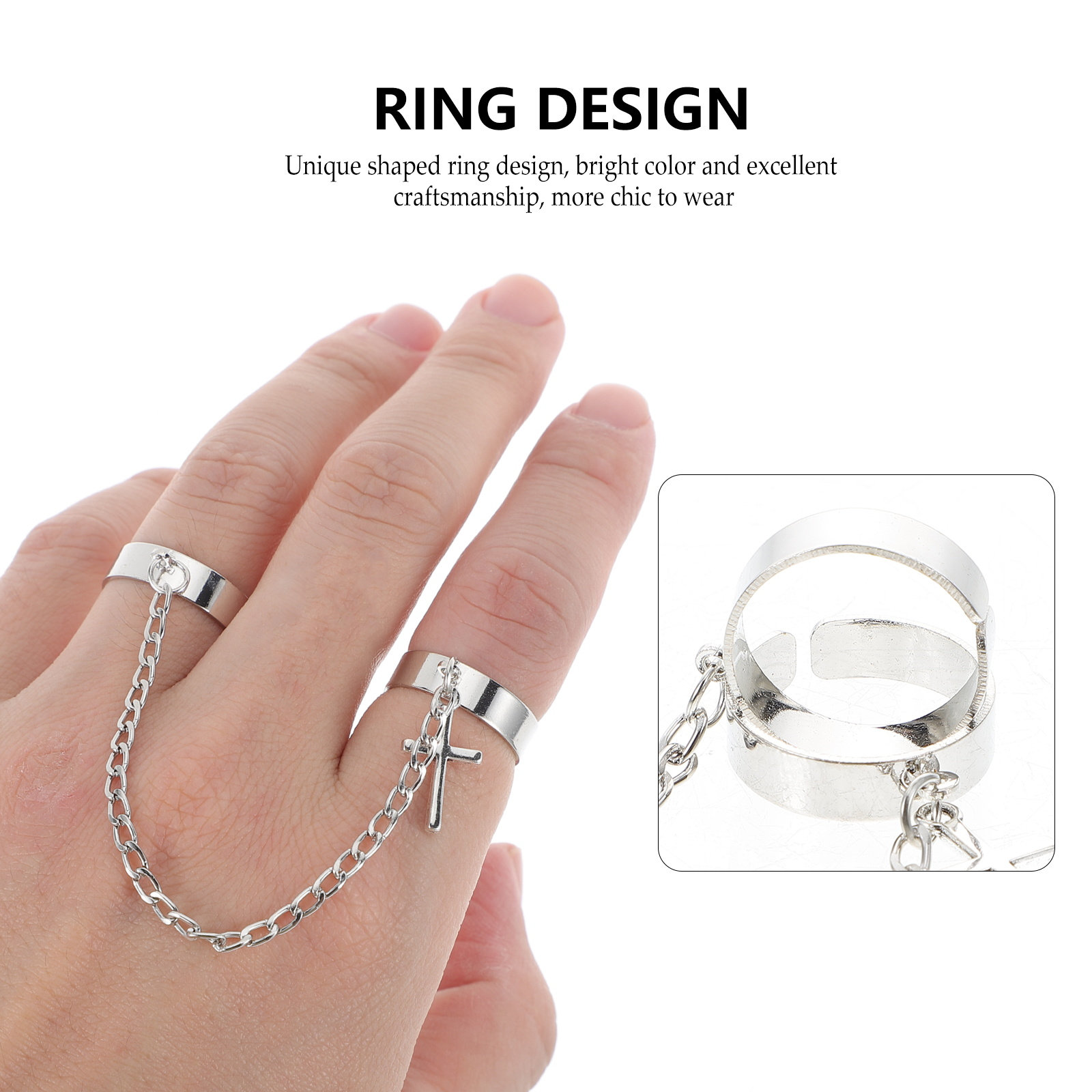 Knöchelring-Set Kreuzkette Vin – Vintage Punk Knuckle Rings Set Bewertung und Preis