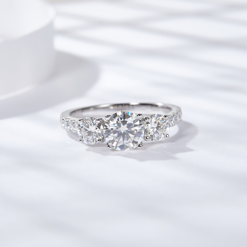 HTOTOH 3 Stein 1 Karat D Farbe – Moissanite Engagement Ring 1 Carat Bewertung und Preis