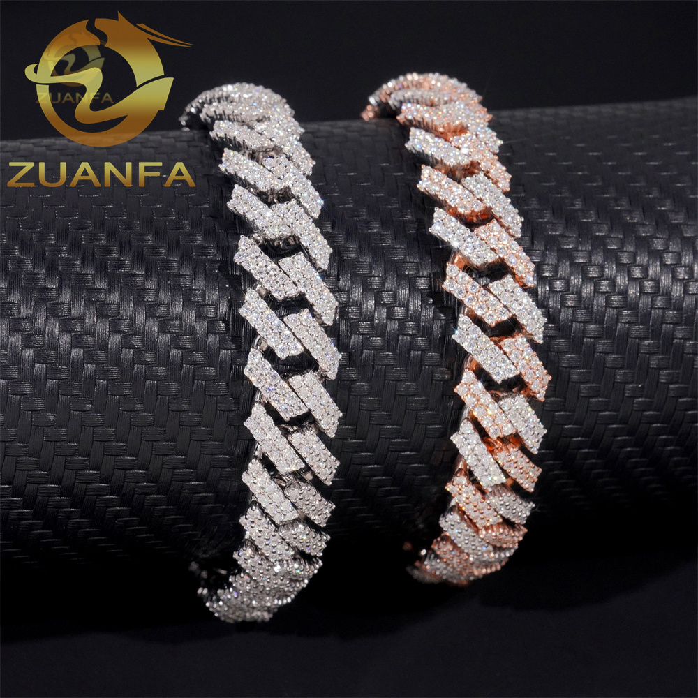 2Reihige 12mm Moissanit Hip-Ho – Cuban Link Chain 12Mm Bewertung und Preis