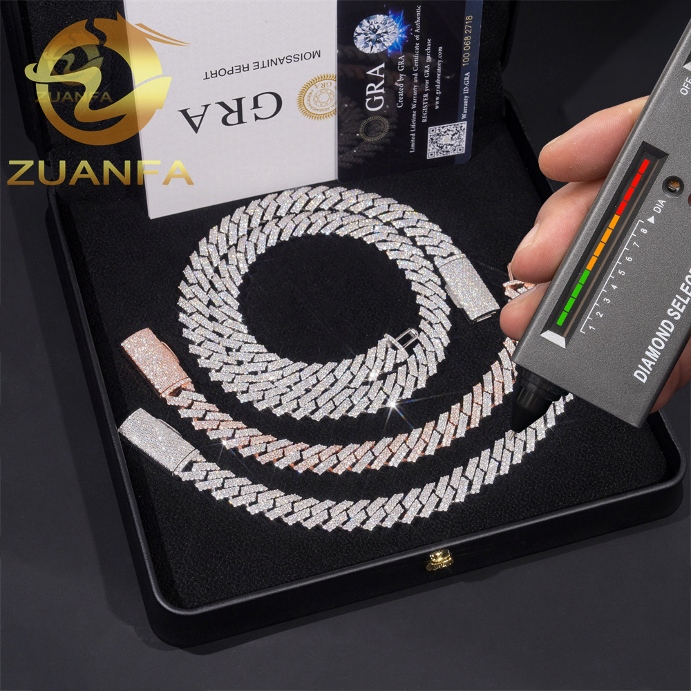 2Reihige 12mm Moissanit Hip-Ho – Cuban Link Chain 12Mm Bewertung und Preis