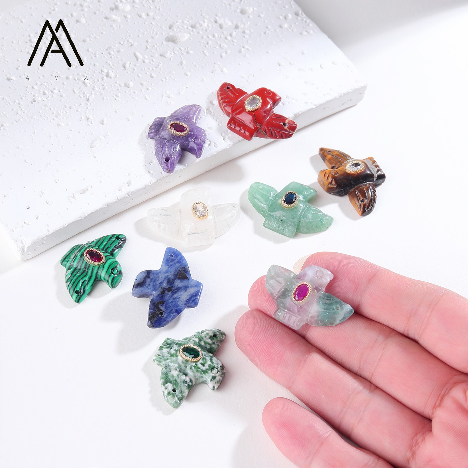 1/3/5/10 Stück geschnitzte Adl – Crystal Pendant Necklace Natural Stone Bewertung und Preis